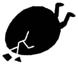 black egg and white egg sticker #6363884