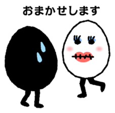 black egg and white egg sticker #6363893