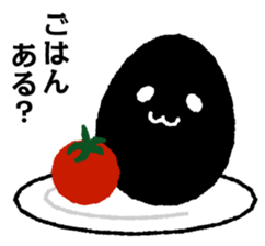 black egg and white egg sticker #6363908