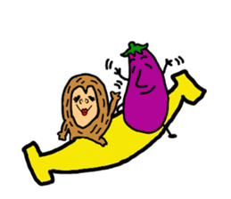 Oppodoji and Mr. Eggplant sticker #6364361