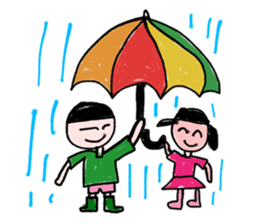 Crayon Kids and Children Drawing Sketch sticker #6365344