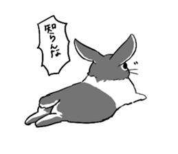 Cute rabbit life sticker #6366318