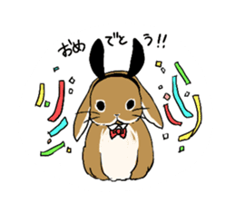 Cute rabbit life sticker #6366339