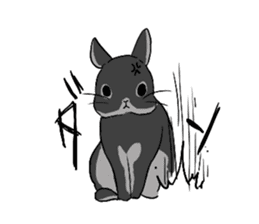 Cute rabbit life sticker #6366343