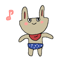 Pretty rabbit dog cat bear baby sticker #6366392