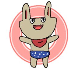 Pretty rabbit dog cat bear baby sticker #6366395