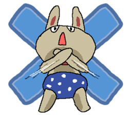 Pretty rabbit dog cat bear baby sticker #6366396