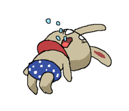 Pretty rabbit dog cat bear baby sticker #6366398