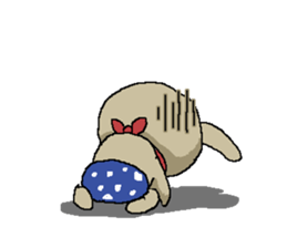 Pretty rabbit dog cat bear baby sticker #6366400