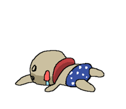 Pretty rabbit dog cat bear baby sticker #6366401