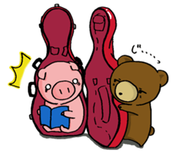 bear and pig sticker #6366603