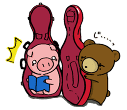 bear and pig sticker #6366603
