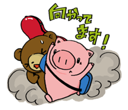 bear and pig sticker #6366606
