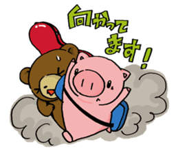 bear and pig sticker #6366606