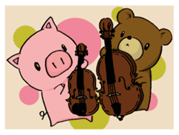 bear and pig sticker #6366626