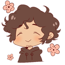 Boy with curly hair sticker #6366836