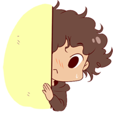 Boy with curly hair sticker #6366839
