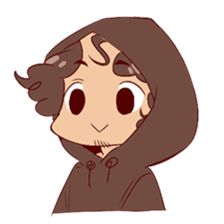 Boy With Curly Hair By Koochinko Sticker 6366853