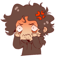 Boy with curly hair sticker #6366846