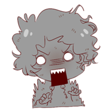 Boy with curly hair sticker #6366848