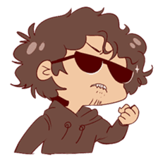 Boy with curly hair sticker #6366853