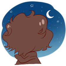 Boy with curly hair sticker #6366871