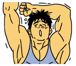 Bryan the muscle man 2 sticker #6367117