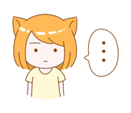 Cat ear girl's messages sticker #6368206