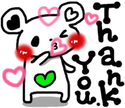 Cute bear heart 2 sticker #6368765