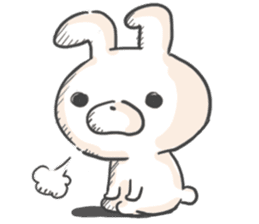 Lonely Rabbit by peco sticker #6369202