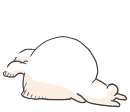 Lonely Rabbit by peco sticker #6369212