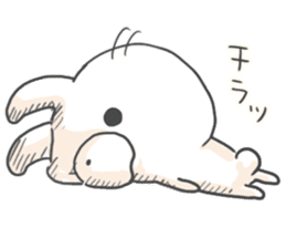 Lonely Rabbit by peco sticker #6369215