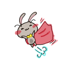 Feeling of the brown rabbit sticker #6370000