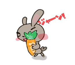 Feeling of the brown rabbit sticker #6370005