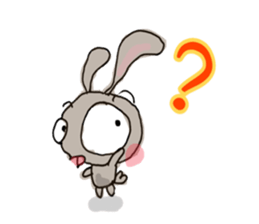 Feeling of the brown rabbit sticker #6370010