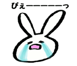 Rabbit face funny sticker #6370434