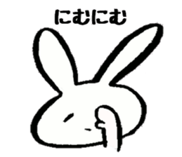 Rabbit face funny sticker #6370435