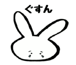 Rabbit face funny sticker #6370436