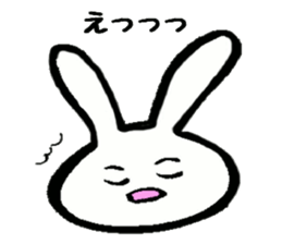 Rabbit face funny sticker #6370437