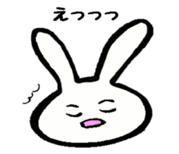 Rabbit face funny sticker #6370437
