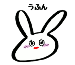 Rabbit face funny sticker #6370438