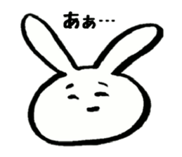 Rabbit face funny sticker #6370439