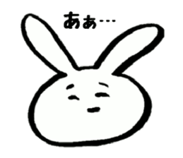 Rabbit face funny sticker #6370439