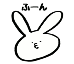 Rabbit face funny sticker #6370440