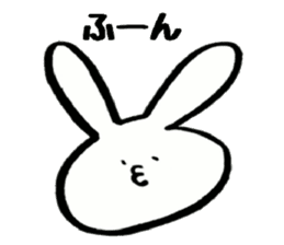 Rabbit face funny sticker #6370440