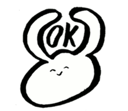 Rabbit face funny sticker #6370442