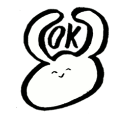 Rabbit face funny sticker #6370442