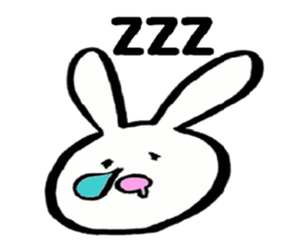 Rabbit face funny sticker #6370444