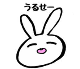 Rabbit face funny sticker #6370449