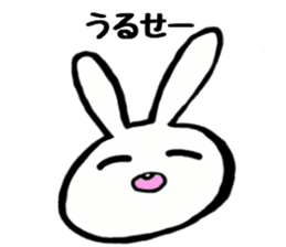 Rabbit face funny sticker #6370449